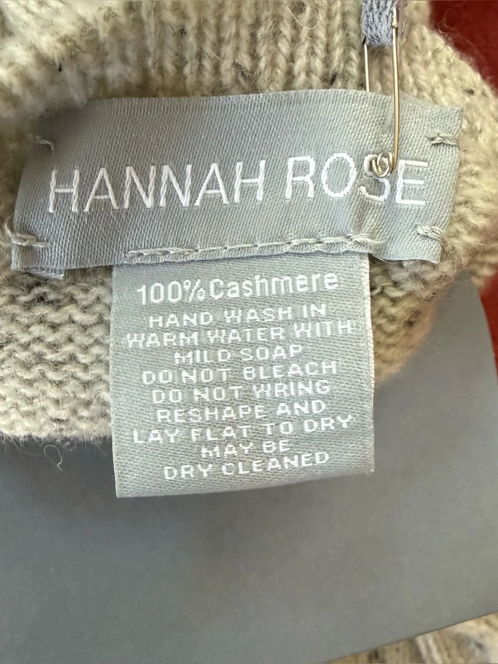 Hannah Rose 100% Cashmere Scarf & Smart Phone Texting Gloves Set Cream Speckled